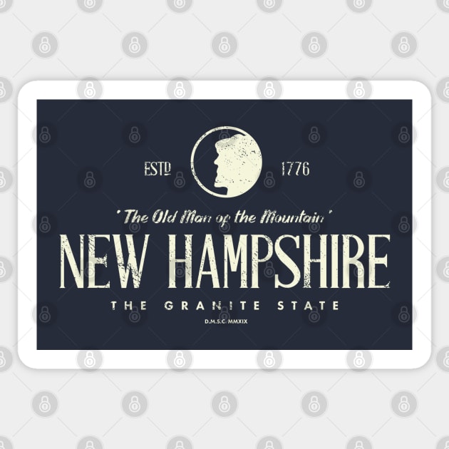 New Hampshire - Old Man of the Mountain Sticker by DMSC